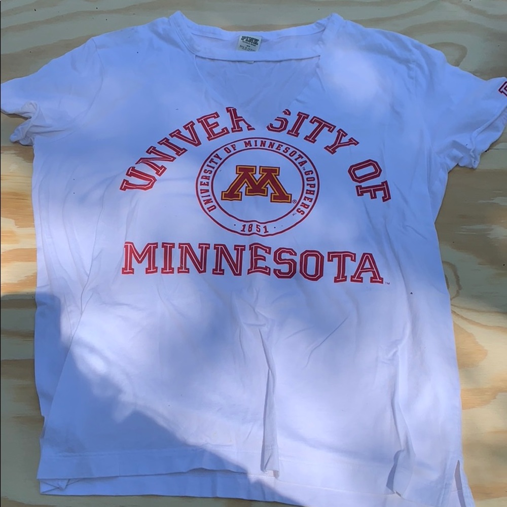 University of Minnesota neckline cut top